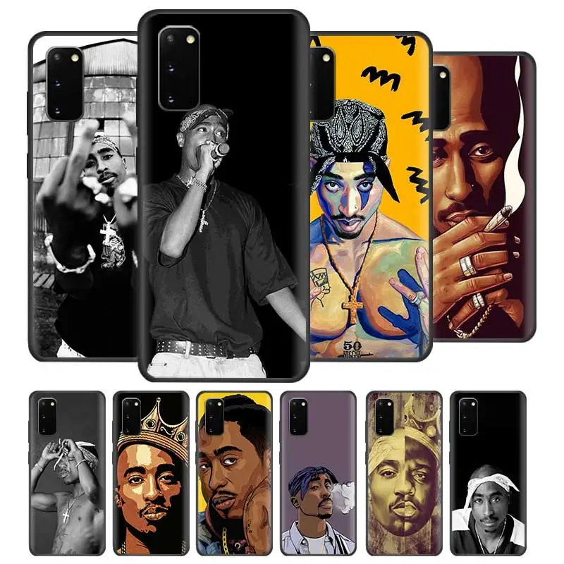 Чехол для Samsung Galaxy S20 FE S10 Plus S9 S8 S21 Ultra S10e Note 20 10 Lite 9 мягкий чехол телефона Fundas Rapper 2pac