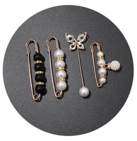 pants waist tightly buckle small pin zircon pearl brooch korean temperament ladies fashion brooch jewelry