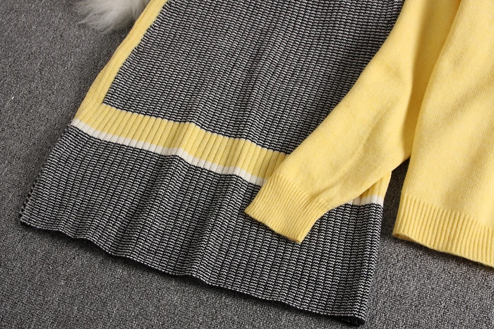 ALPHALMODA осень новое поступление Женский вязаный свитер юбка костюмы яркий цвет Молодежный Зимний вязаный костюм комплект из 2 предметов