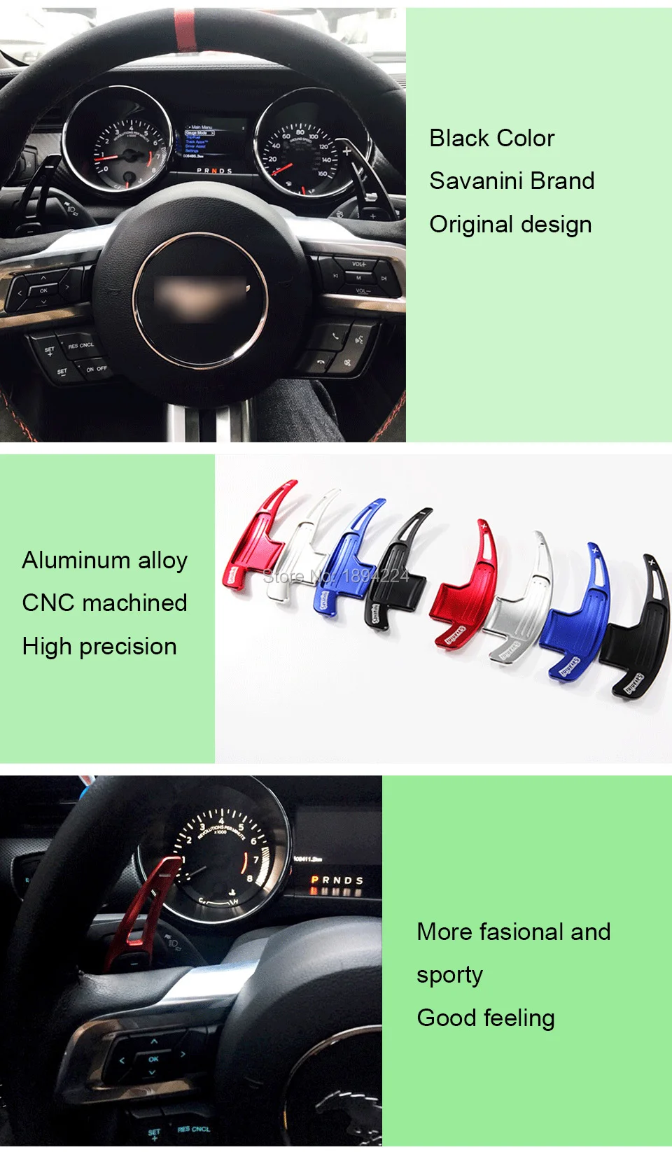 2 шт. Высокое качество Алюминиевый автомобиль рулевое колесо сдвиг Paddle Shifter расширение для Ford Mustang-20108