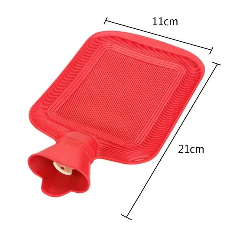 

21x11cm Thick Hot Water Bottles Winter Portable Rubber Warm Bag Girls Pocket Hand Feet Warmer Injection Bottle Random Color