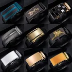 Hi-Tie, знаменитый бренд, деловой ремень с пряжкой, Ширина 3,5 см, Мужская Классическая искусственная кожа, мужской ковбойский ремень