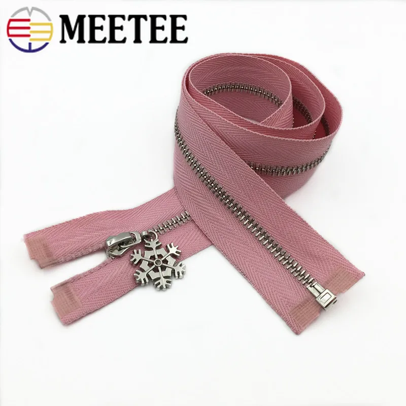 Meetee 1 шт. 60 см 3 # Металлические молнии с открытым концом автоматическая