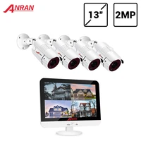 anran 13 inch monitor cctv system ahd outdoor cctv camera system nvr waterproof video surveillance system night vision ip66