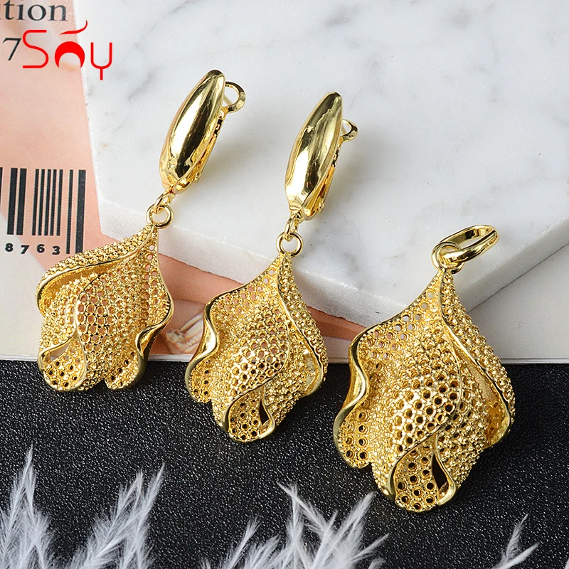 Ювелирные изделия Sunny Jewelry 2021 модные медные наборы для женщин новый дизайн серьги