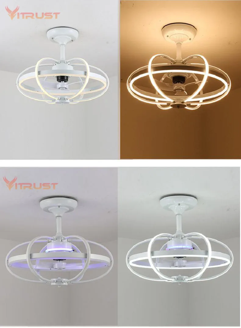 Креативный минималистичный потолочный вентилятор невидимый светильник для