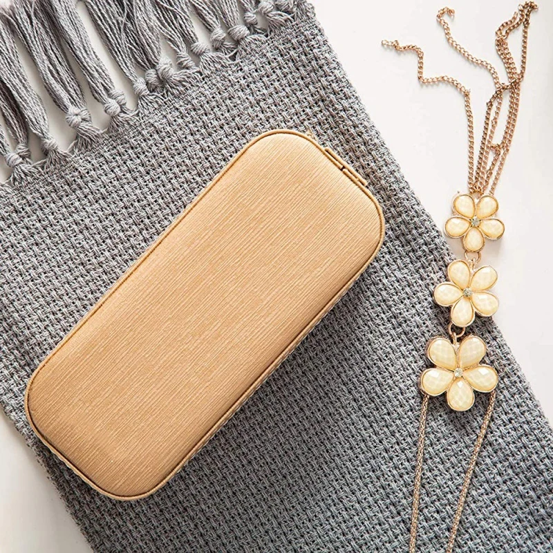 

Travel European Style Jewelry Storage Box Portable Simple Zipper Type Jewelry Box