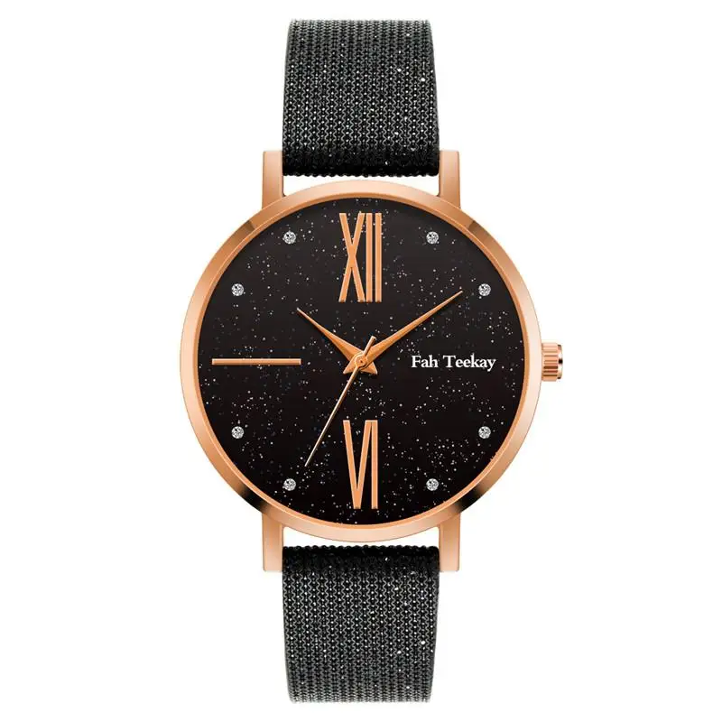 

Женские кварцевые наручные часы со звёздным небом, с кожаным ремешком