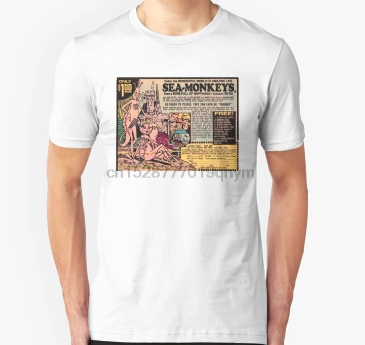 Мужская футболка в винтажном стиле с морскими обезьянами ad 1971 унисекс принтом