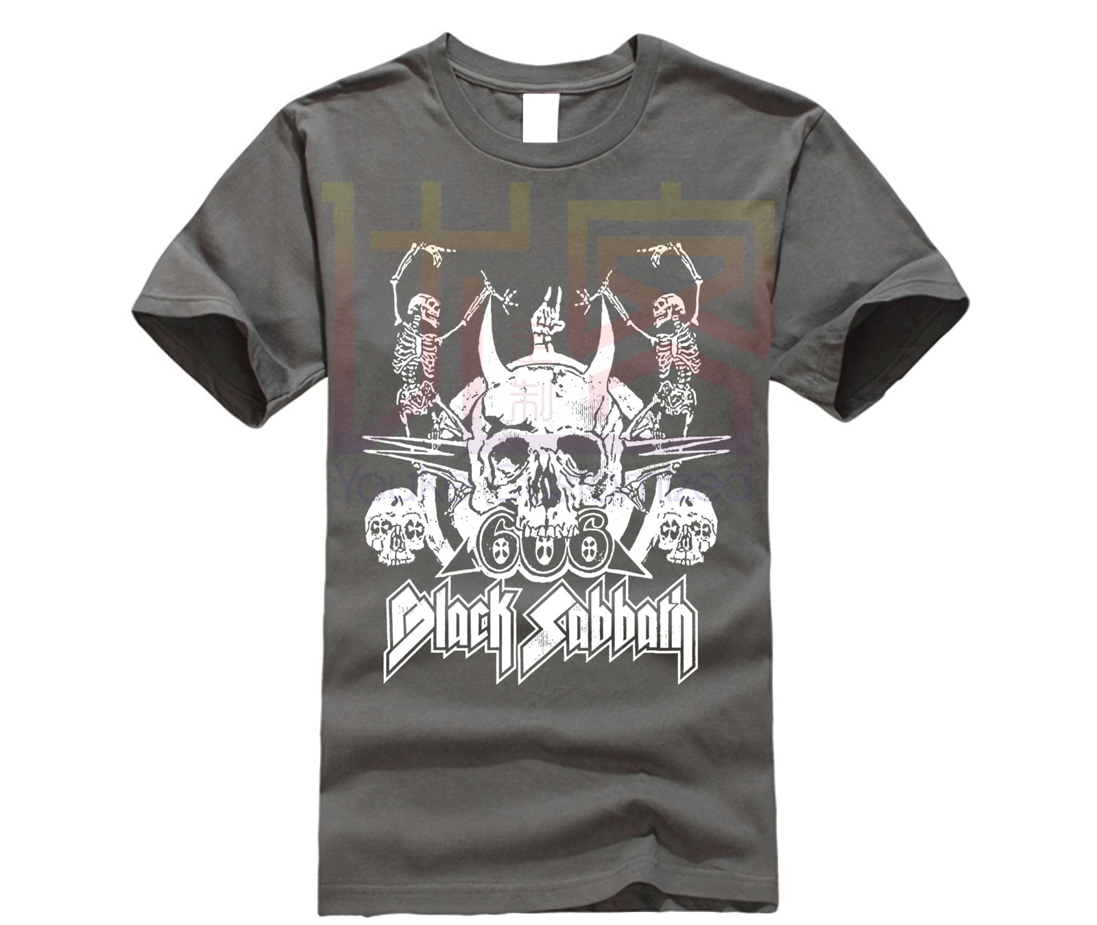 Брендовая мужская рубашка Black Sabbath 666 футболка с черепами |