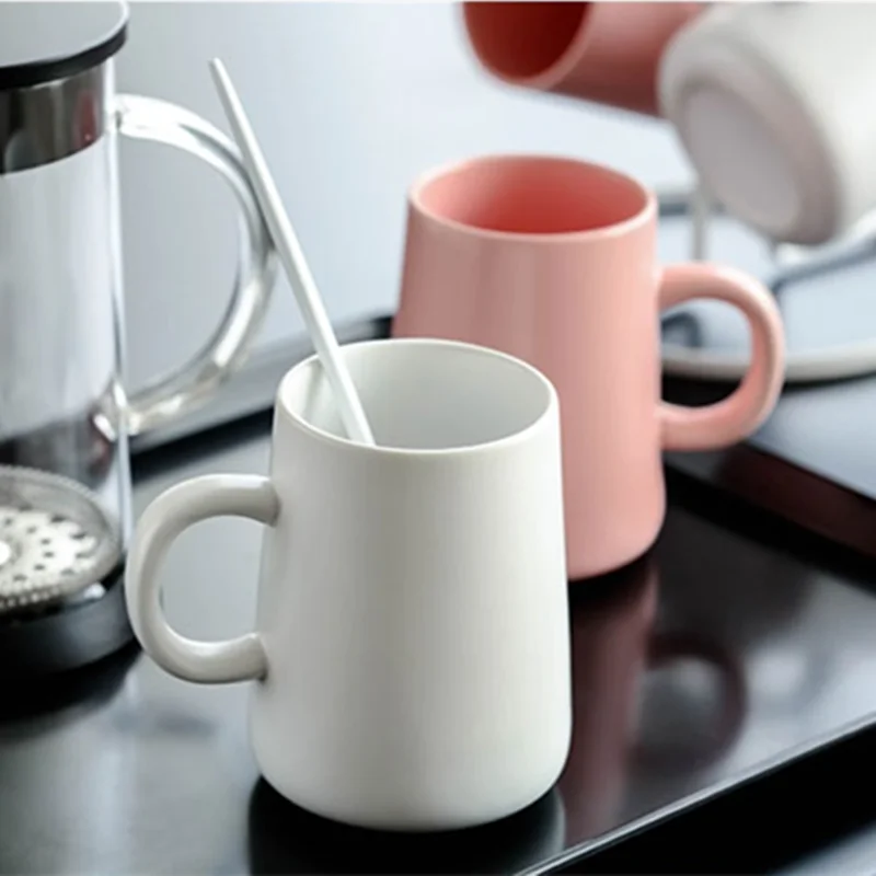

coffee cups skinny tumbler mug ceramic espresso cup pink cute coffe tazas de ceramica creativas drinkware mugs Multicolor gift