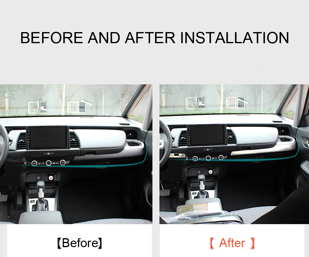 

NOT FIT RIGHT HAND DRIVE! For Honda Jazz Fit Gr/Gs 2020 2021 Stainless Matte Black Center Console Trim Inner Frame 3pcs