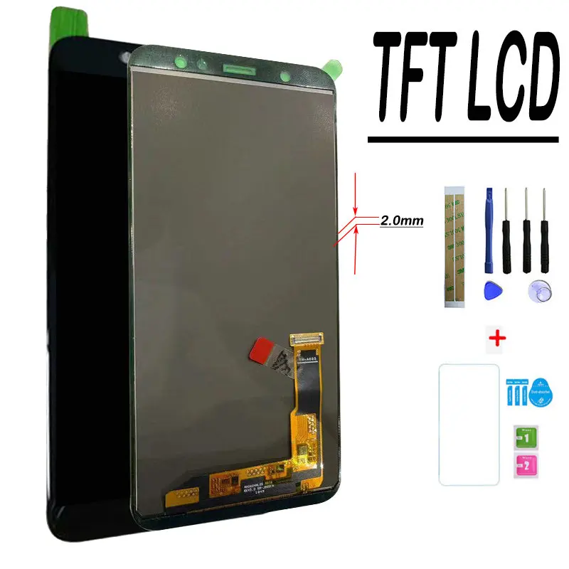 TFT lcd для samsung Galaxy A6 Plus A605 A605F A605FN экран lcd дисплей 6,0 ''сенсорный экран в сборе - Цвет: Черный