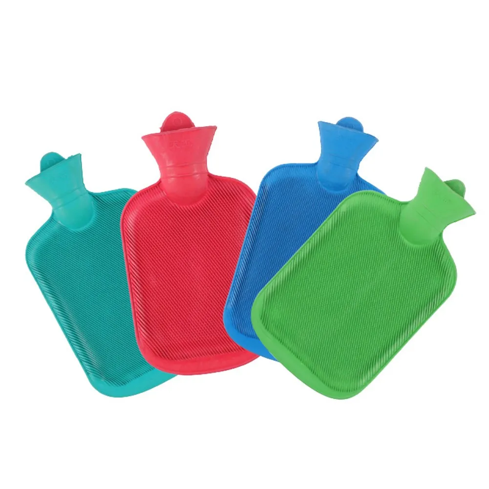 

1000ml Hot Water Bag Solid Color Thick Rubber Hot Water Bottle Irrigation Hand Warmers Portable Hot Water Bottle Winter Supplies