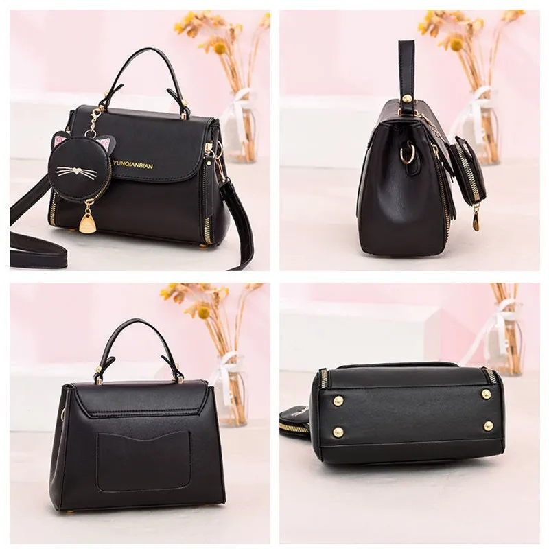 

Women Bags Luxury Handbags Brand Designer PU Leather Large Capacity Shoulder Bag Female Fashion Mini Wallets Set of Two Bag
