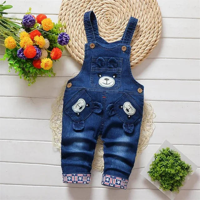 Комбинезоны с героями мультфильмов BibiCola летние джинсы унисекс для маленьких