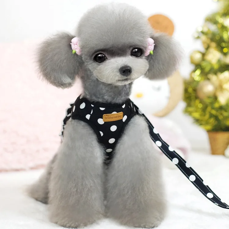 Волнистая собачья грудь жилет для питомца поводок собачки пуделя домашние
