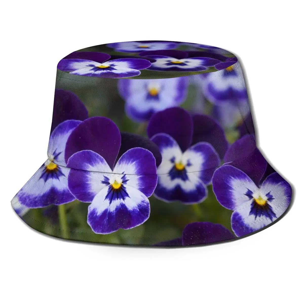 

Женская панама с принтом в виде фиолетовых цветов, в стиле хип-хоп