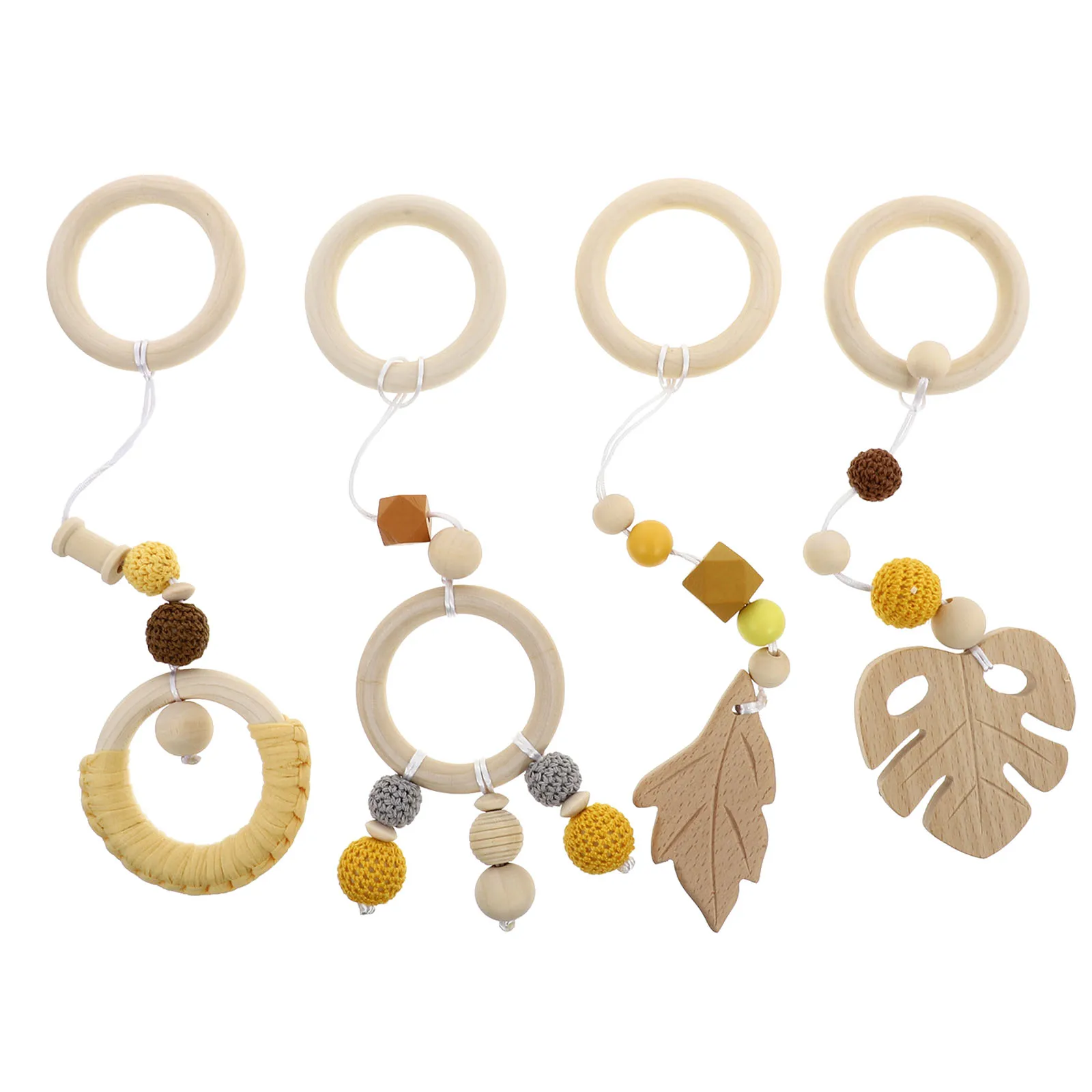 

4pcs Creative Baby Teether Playthings Baby Room Pendants Home Decorations