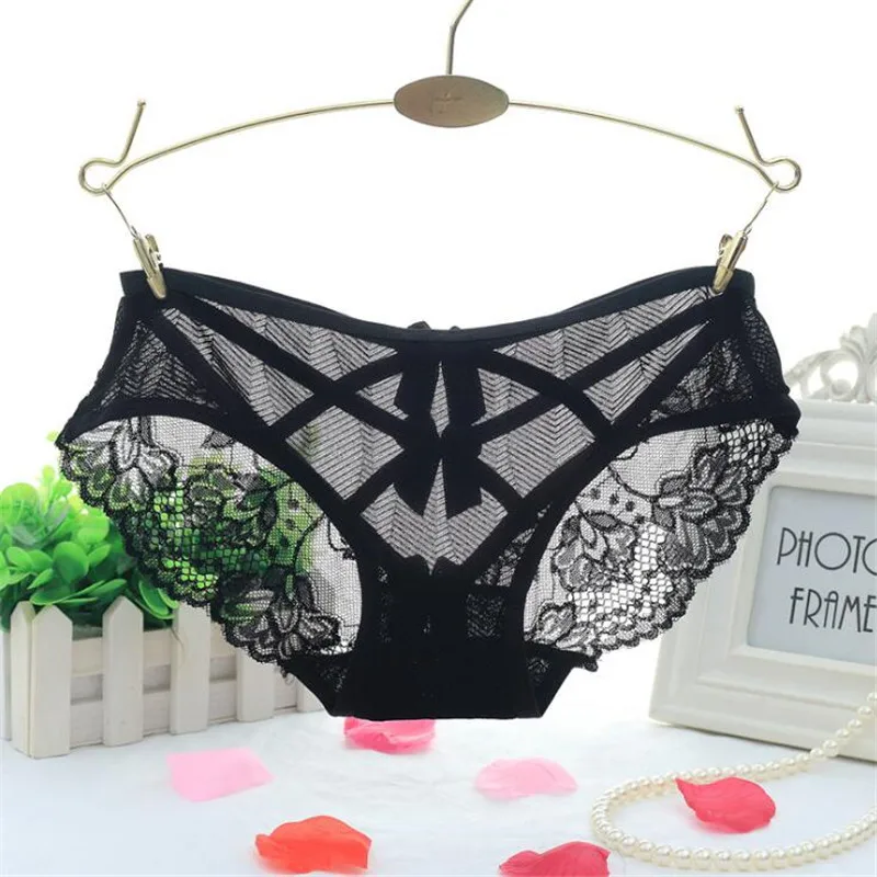 1 шт. сексуальный кружевной с бантом трусики для женщин ажурные
