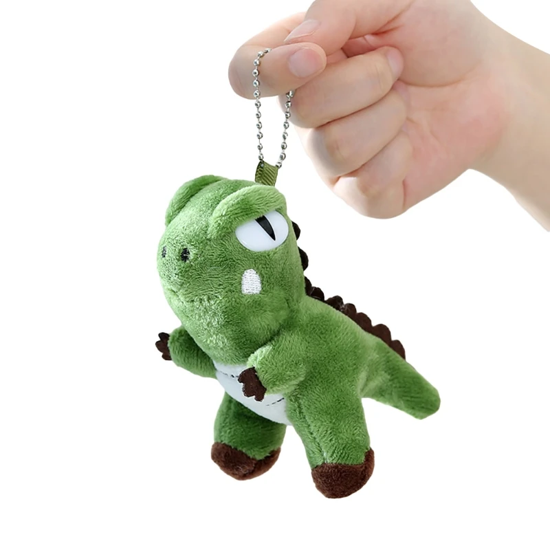 

11cm/4inch Mini Plush Stuffed Key Chain for Dollhouse Decoration Handbag Decors Plush Dinosaur Key Chain Party Favors