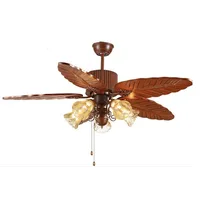 Ceiling Fan HUGE Leaf Blades with Five Light Kits PULL CHAIN CONTROL Outdoor Ceiling Fans Light Hunter Ceiling Fans