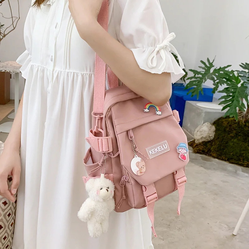 small womens backpack fashionable multifunctional casual shoulder bag cute girly backpack schoolgirl mini schoolbag mochila free global shipping