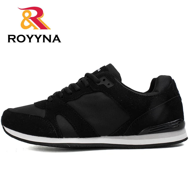 Black ROYYNA/Новинка года; дизайнерская обувь на танкетке; женская и мужская повседневная обувь; вулканизированные женские кроссовки на платформе; обувь; Zapatos De Mujer - Цвет: Black