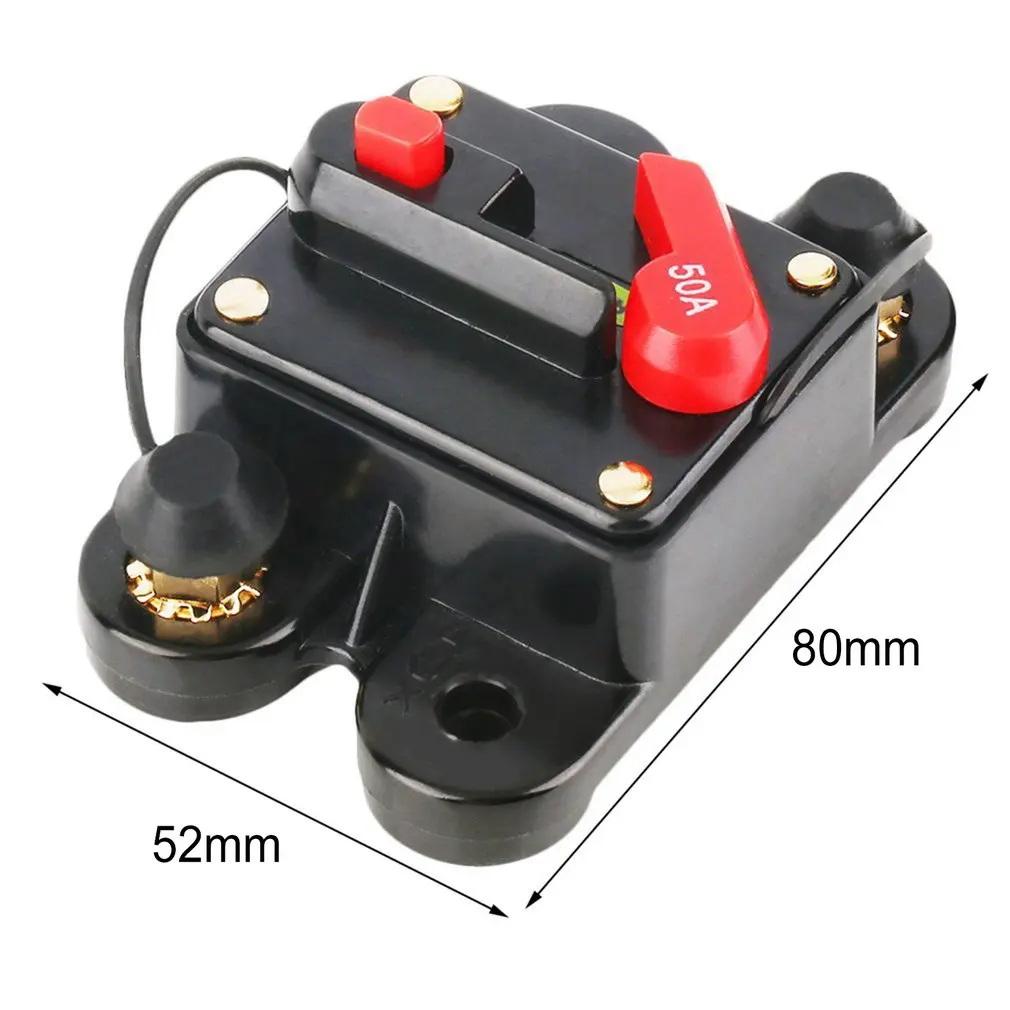 

50A 60A 80A 100A 125A 150A 200A 250A optional Car Audio Inline Circuit Breaker Fuse for 12V Protection SKCB-01-100A