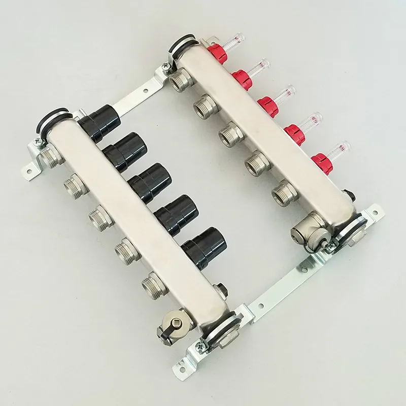 Домашний водонагревательный коллектор DN25 из нержавеющей стали 304 визуальный