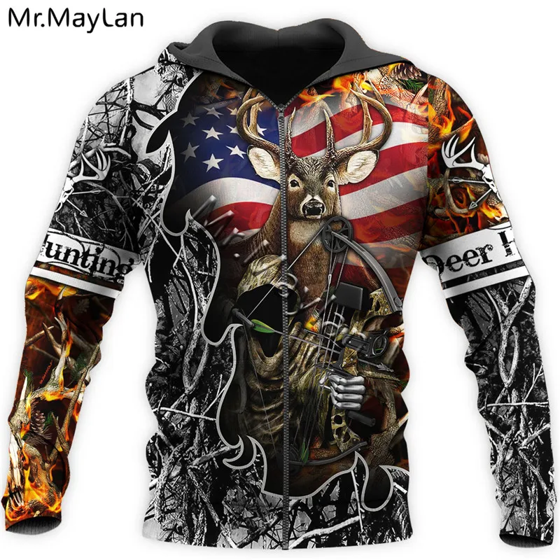 

Deer Hunting 3D Print Hoodies men/women Harajuku Fashion Hooded Sweatshirt Autumn Hoody Casual streetwear hoodie Drop ship A1113