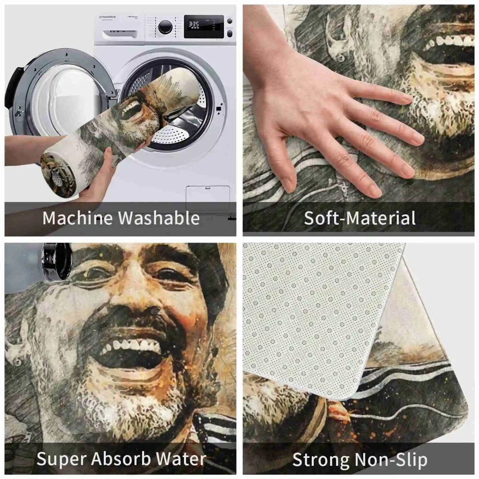 Maradona D10S Door Mat Foot Pad Home Rug Soccer Team Player Calcio Football Argentina Naples Napoli Top Manodios Pelè | Дом и сад