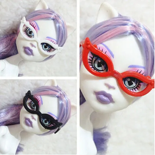 

10pcs/set Mini Plastic Glasses For Monster High Dolls For Demon Dolls Party Glasses1/6 Dolls Accessories Dollhouse Kids Toys