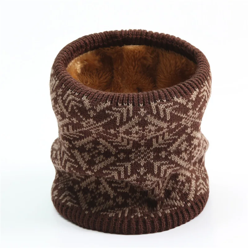

Women Knitted Wool Fur Thick Unisex Men Neck Foulard Ring 2020 Scarf Fashion New Lady Winter Snood Cashmere-LikeWarm