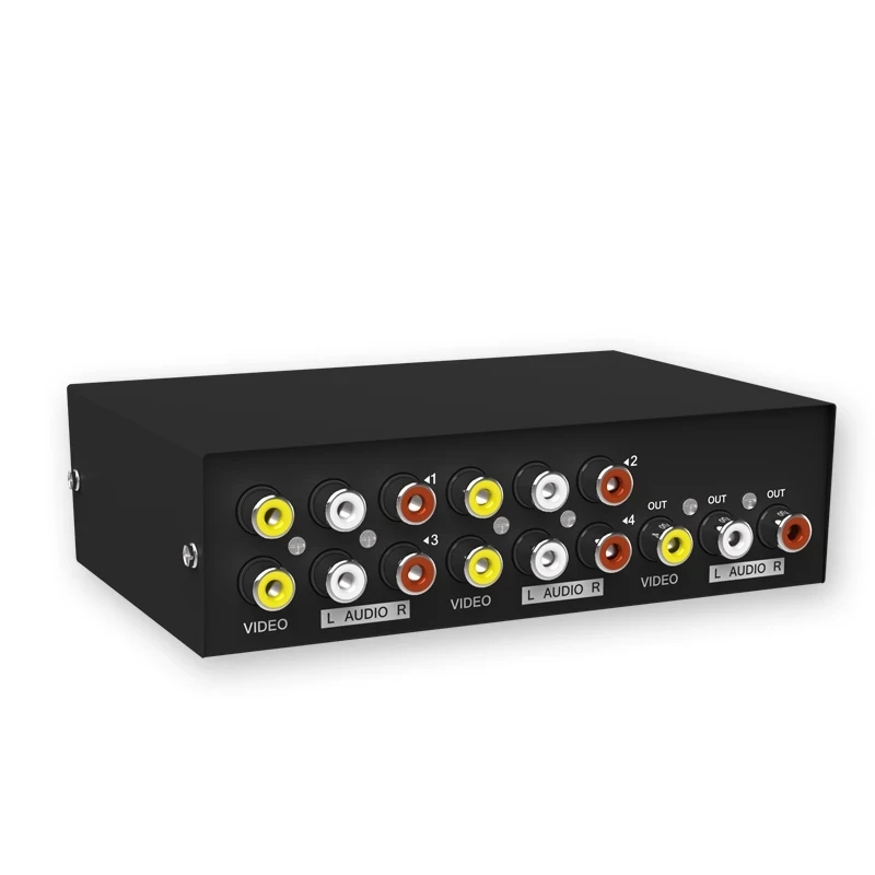 

MT-431AV 4*1 Manual bi-directional transimission AV switcher RCA switch selector