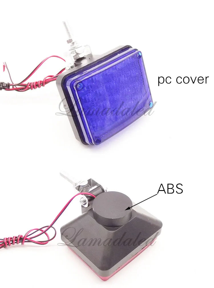 DC12V красный синий квадрат 40LED высокий яркий полицейский Мотоцикл Передние стробоскопы мигающая сигнальная лампа