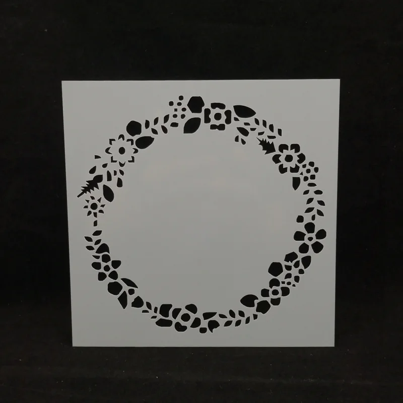 

13*13 Flower garland pvc Layering Stencils for Diy scrapbook coloring,painting stencil,home decor diy etc. Product image