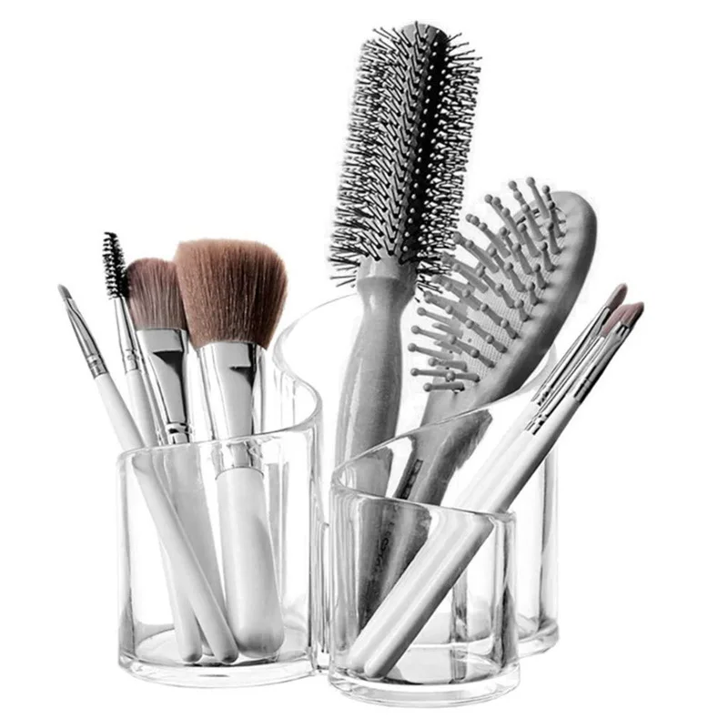 

Прозрачный органайзер для помады, косметики, туалетный столик, коробка для хранения косметических кистей, инструменты для демонстрации юве...