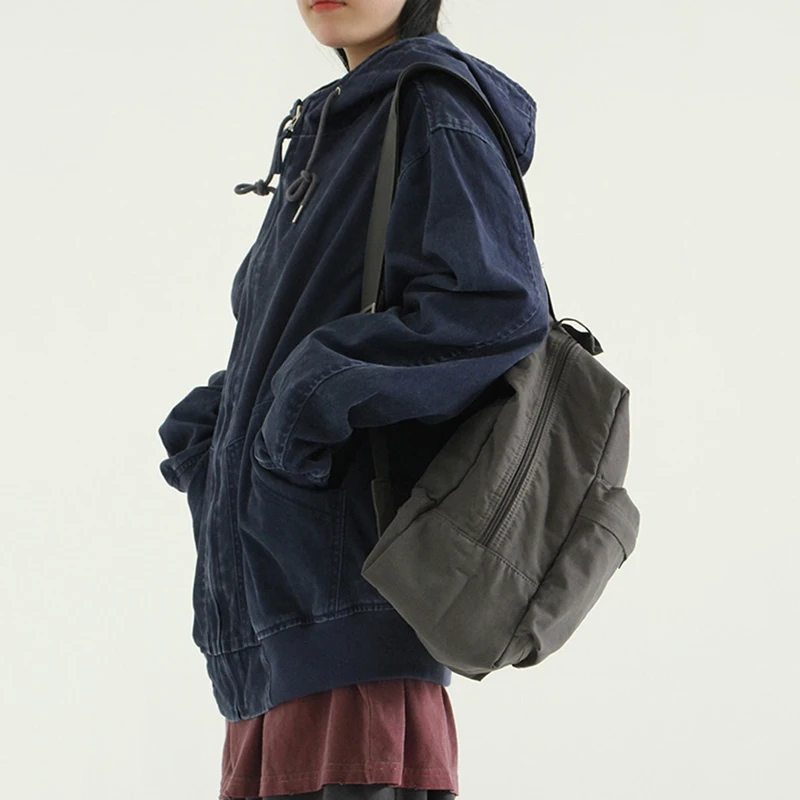 

[BXX] Women New Brief Casual For Teenagers Canvas Personality Crossbody Bag Lady Trend Chest Waist Bag Fashion Tide 2021 GF0094