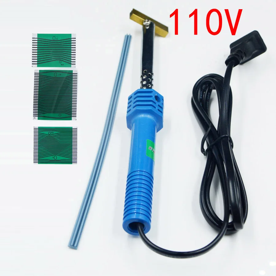 100-120V 3 шт. приборного кластера пиксельный ленточный кабель Плоский ЖК-разъем приборной панели дисплей для Mercedes Benz W210 W202+ 1 шт. паяльник - Цвет: 100-120V