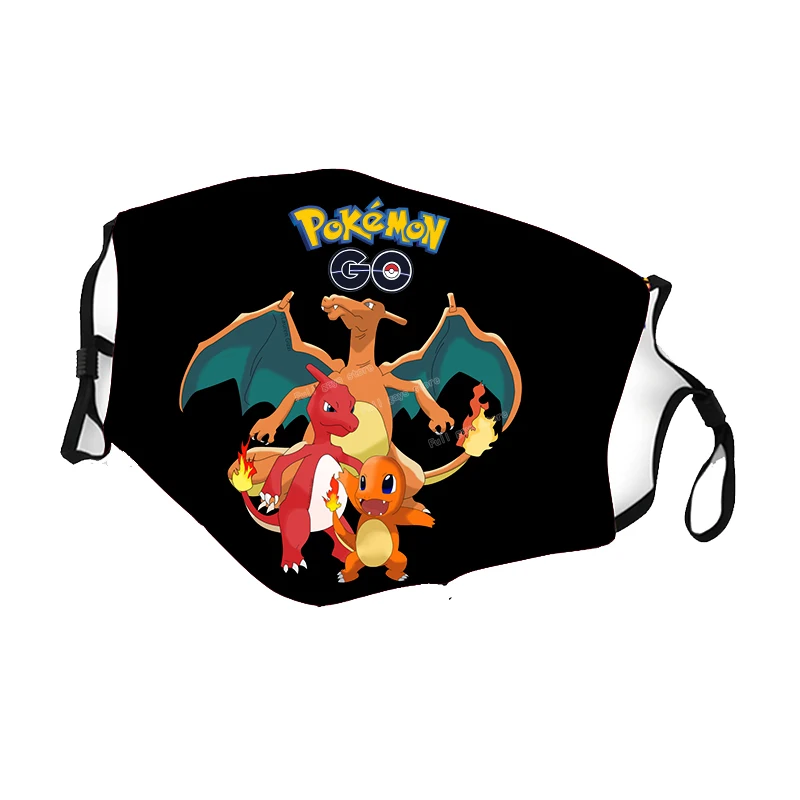 Pokemon Pikachu Children Mouth Mask Pokemons Face Masks Adjustable Washable Mew Arceus Charizard Mascaras Kid Anime Facial | Дом и сад