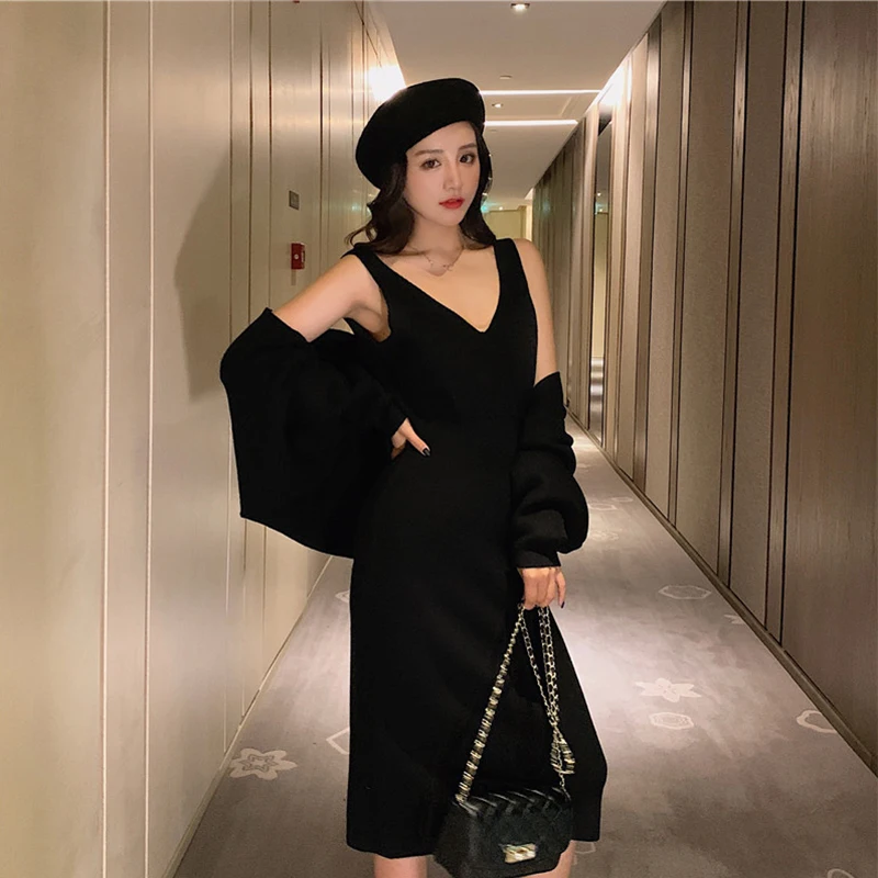 

Red Women Dresses Fashion Off Lady Gowns Two Pieces Elegant Outfit Spring Dress DZA053