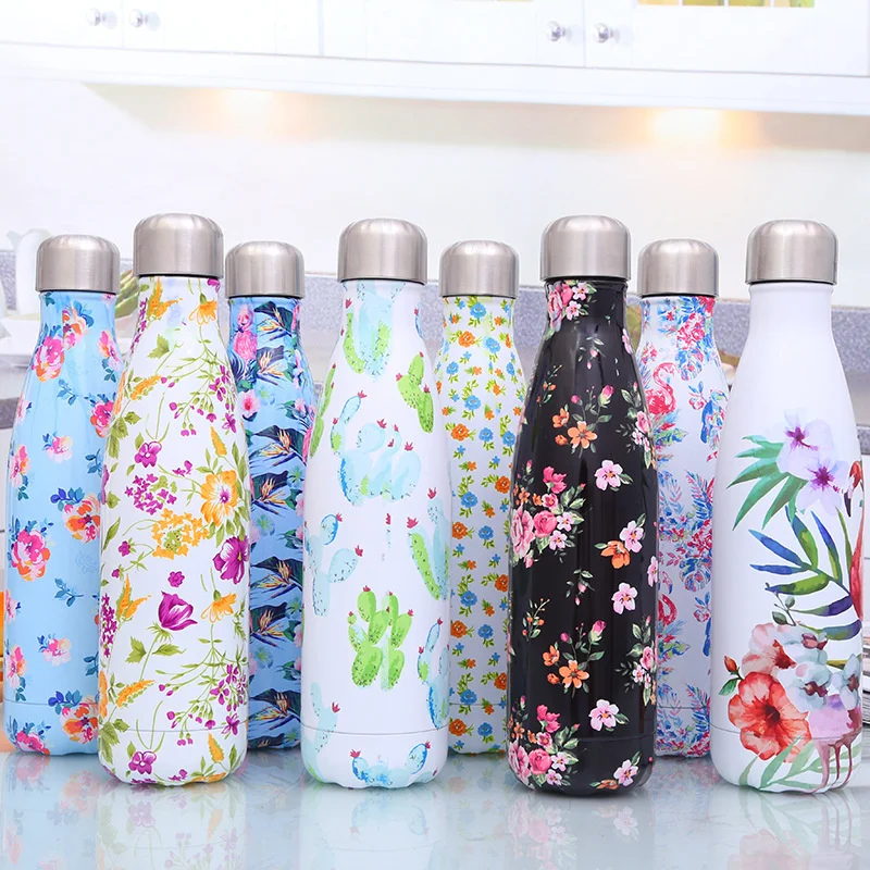 

500ml Double-Wall Stainless Steel Thermos Thermal Mug Coke Shape Sport Water Bottle For Girls Women Vacuum Flask Travel Mug Cup