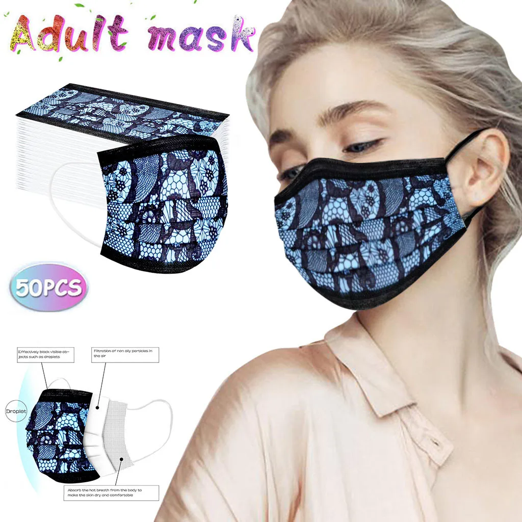 Маски одноразовые из нетканого материала для лица с 3 слойным фильтром