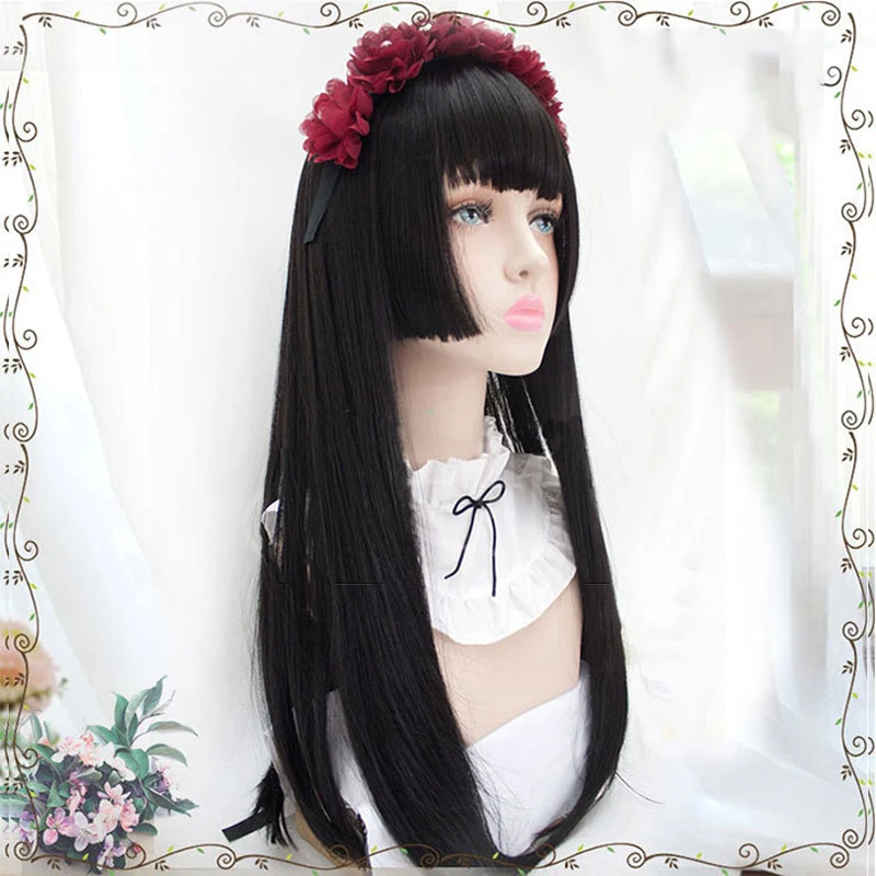 Парик женский термостойкий синтетический для косплея Модный с рисунком аниме