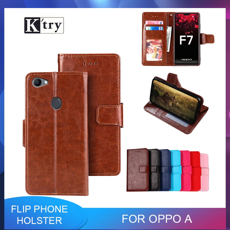 Кожаный чехол для OPPO A7 A1K AX5S A5 A37 A57 A39 A59 A77 A83 A3S A73S A7X F9 Pro F3 F7 Realme 1 2 R15X RX17 NEO