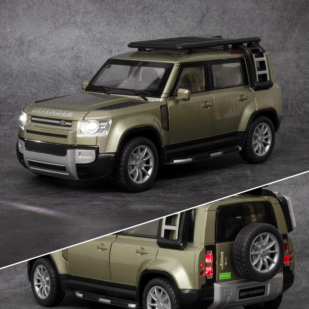 

New 1/24 Land Rover Defender SUV Toy Alloy Car Diecasts & Toy Vehicles Metal Car Model Simulation Collection Toys For Kids Gifts