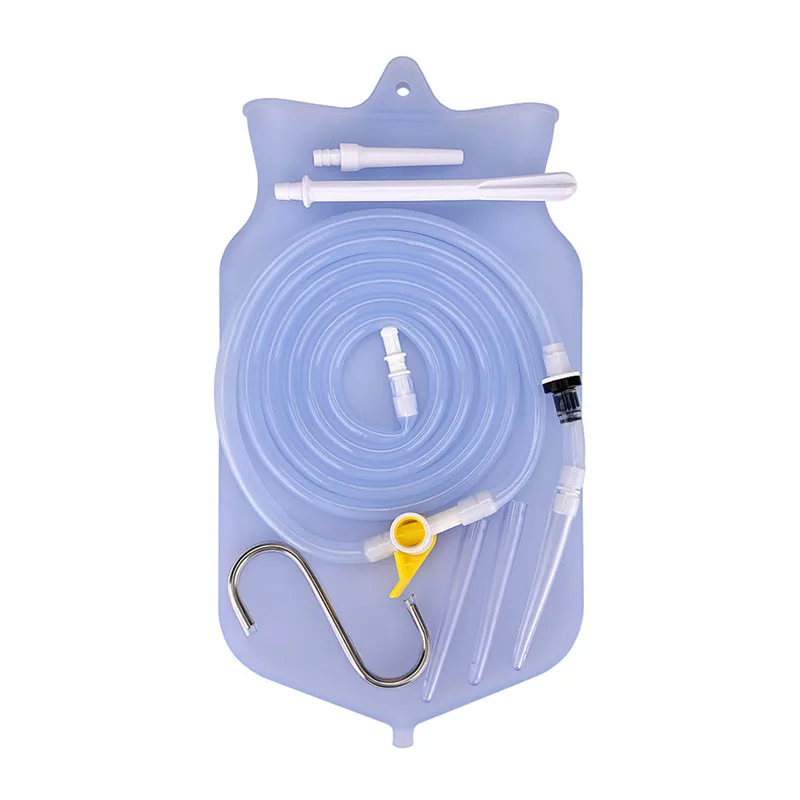 2000 мл сумка для клизмы многоразовая силикагелевая Кофе Вода Очищающая кишечник