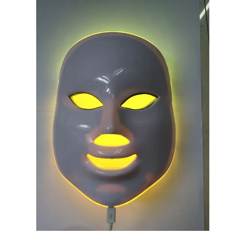 7 цветов светодиодный маска для лица Уход за кожей удаление морщин акне