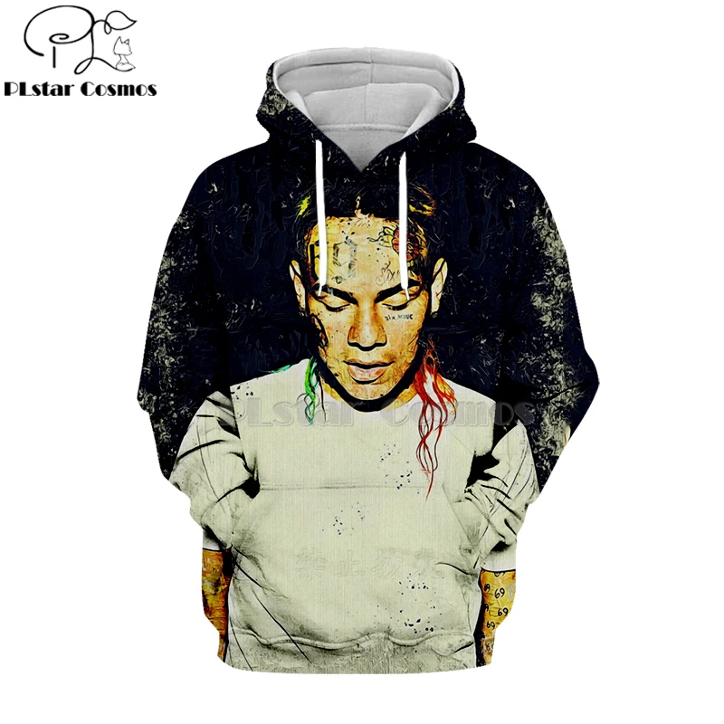 

New Rapper Tekashi69 6ix9ine Tekashi 69 3D Print Women/men Hoodies Sweatshirts Harajuku Casual Pullover Hooded Jacket Clothes-5